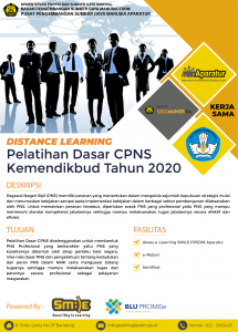 Distance Learning : Pelatihan Dasar CPNS Kemendikbud Tahun 2020